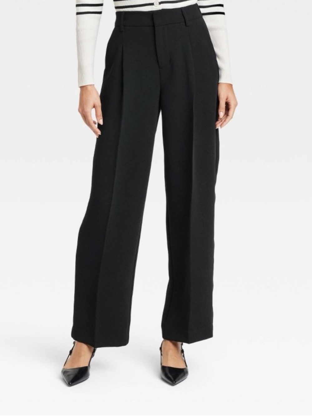 a new day Black Wide-Leg Women's Dress Pants